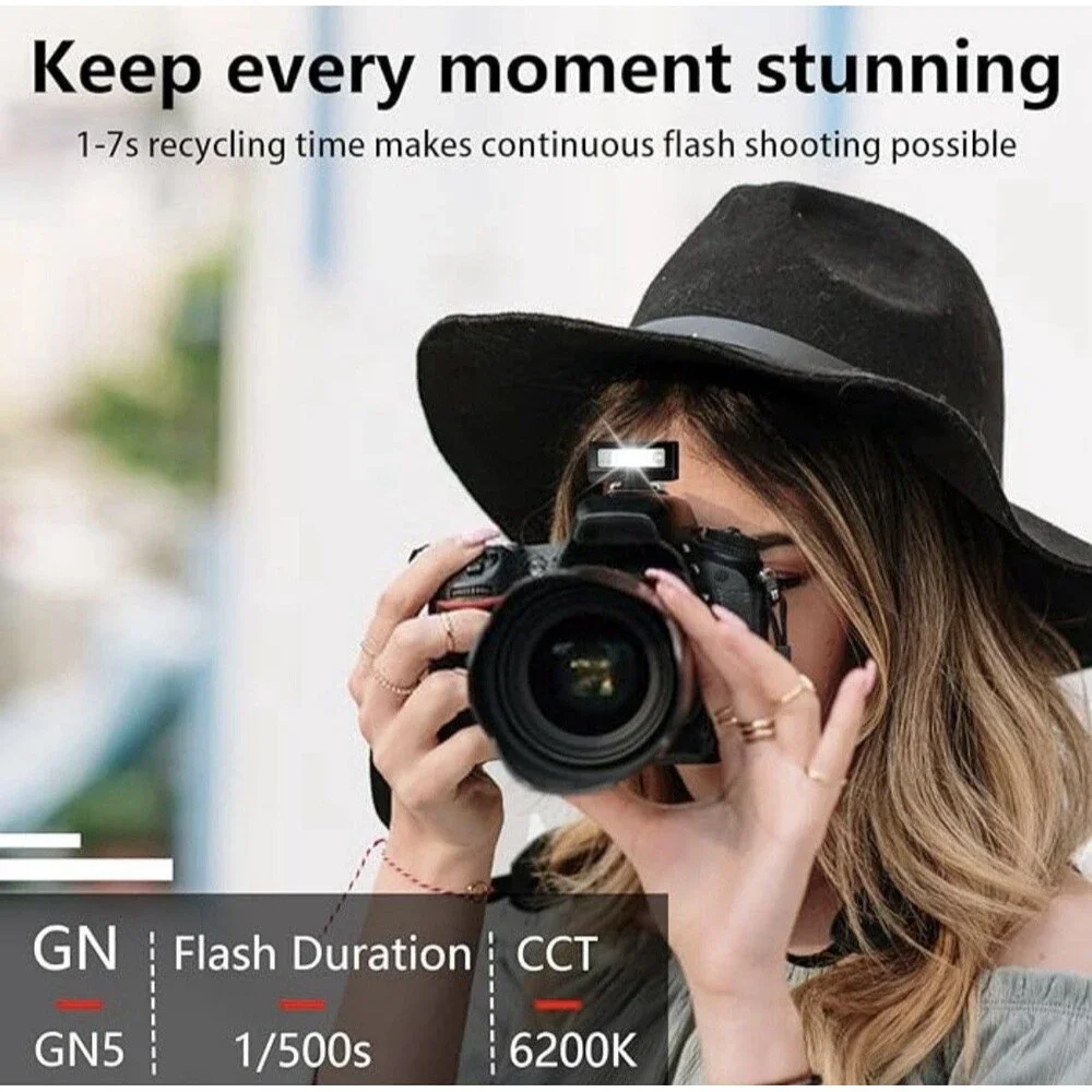 F1s Mini Camera Flash for Ricoh GR3/GR3X/Fuji/Sony ZV1/Nikon/Canon/Olympus
